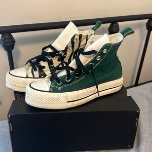 Custom Green and Zebra Converse